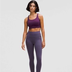 Lululemon energy longline bra in dramatic magenta
